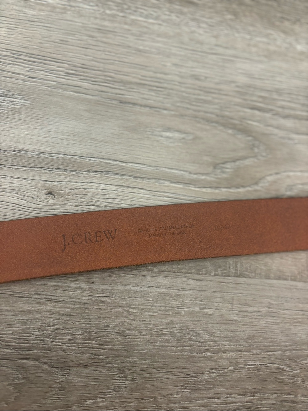 J.Crew Embossed Leather Belt with Brass Oval Buckle size L Large in Brown - Picture 7 of 9